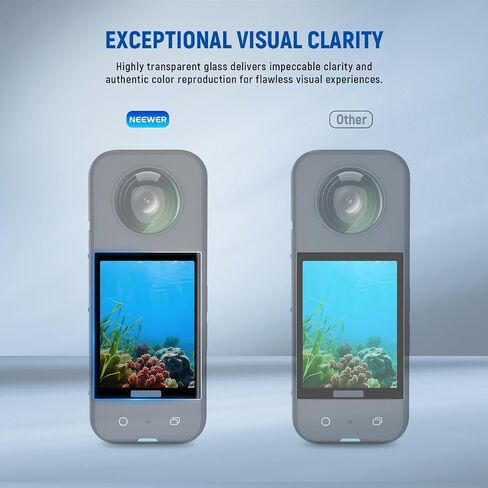 Neewer X4/X5 Screen Screen Protector Accorties Kit (2 Pack) متوافق مع Insta 360 X5 Insta360 X4 Action Camera ، 9H HD Anti Cratgle Glass Touchscreen Film ، CA146 in Saudi Arabia