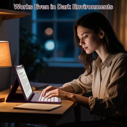 aMZCaSE لجهاز iPad الجيل العاشر مع لوحة مفاتيح 10.9 بوصة (2022)، حافظة لوحة مفاتيح بإضاءة خلفية 7 ألوان، غطاء لوحة مفاتيح لاسلكي قابل للفصل مع حامل أقلام لجهاز iPad الجيل العاشر الجديد، وردي فاتح in Kuwait