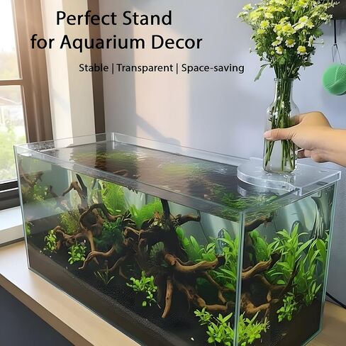 2 PCS Aquarium Corner Shelf مع حامل النبات ، يجلس على حافة الخزان ، مثالية للنباتات المائية ، ديكور خزان الأسماك وملحقاتها ، تناسب معظم الخزانات ، خاصةً مقابل 20 جالونًا أو أكبر (أبيض) in Kuwait