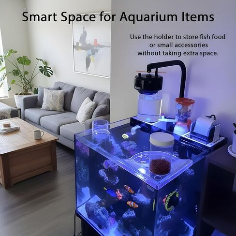 2 PCS Aquarium Corner Shelf مع حامل النبات ، يجلس على حافة الخزان ، مثالية للنباتات المائية ، ديكور خزان الأسماك وملحقاتها ، تناسب معظم الخزانات ، خاصةً مقابل 20 جالونًا أو أكبر (أبيض) in Kuwait