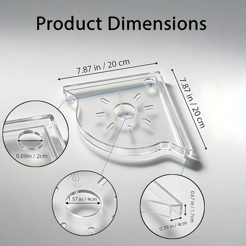 2 PCS Aquarium Corner Shelf مع حامل النبات ، يجلس على حافة الخزان ، مثالية للنباتات المائية ، ديكور خزان الأسماك وملحقاتها ، تناسب معظم الخزانات ، خاصةً مقابل 20 جالونًا أو أكبر (أبيض) in Kuwait