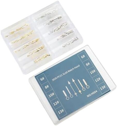 Replacement Watch Hands Set, Metal Watch Hands for 2035 PC21 SL68 Quartz Watch Movements, 100 Sets, Simplify Repairs and Enhance Aesthetics (Luminous Gold) in Kuwait