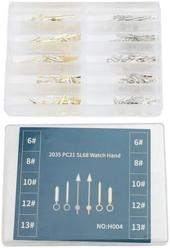 Replacement Watch Hands Set, Metal Watch Hands for 2035 PC21 SL68 Quartz Watch Movements, 100 Sets, Simplify Repairs and Enhance Aesthetics (Luminous Gold) in Kuwait