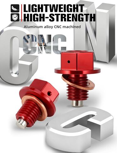 دراجة نارية الترباس استنزاف الزيت المغناطيسي مع CNC الغسالة المسحوقة من النحاس الأحمر لـ CRF110F CRF110 CRF 110 Dirt Pit Pike Red in Saudi Arabia