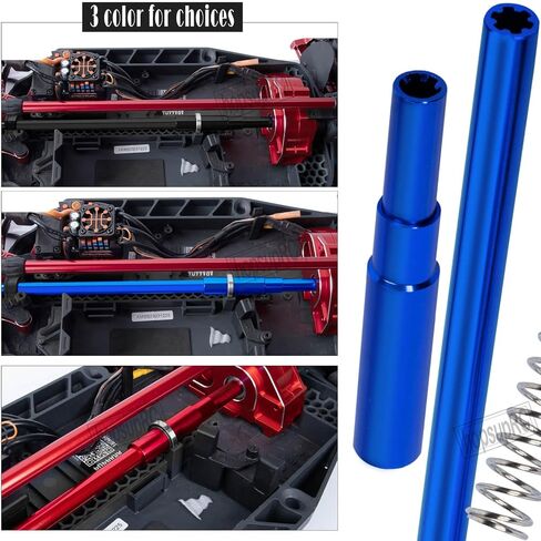 Aluminum Center Drive Shaft CVD Upgrades Part for 1/8 Mojave 4X4 4S BLX RC Car,Alloy Center Driveshaft Axles Hops Up,Replaces ARA311170 Red in Saudi Arabia