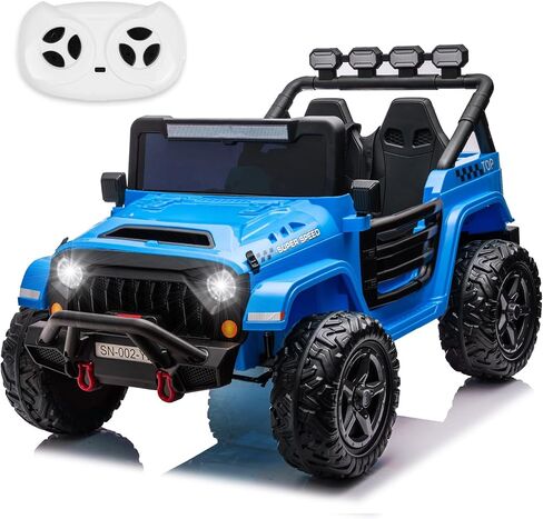 NEWQIDA 24V 2 Seater Ride on Car w/Remote Control 4wd Kids Electric Vehicles Ride on Toys Car, EVA Tires Wheels, 20" Spacious Seat, LED Lights, Music, Spring Suspension, 4x200W Motors, Hot Pink in Kuwait