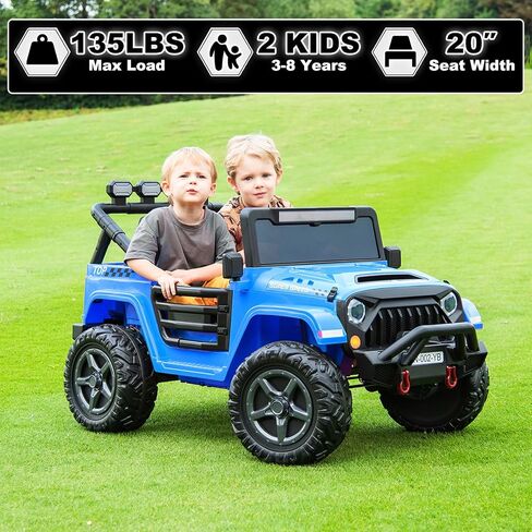 NEWQIDA 24V 2 Seater Ride on Car w/Remote Control 4wd Kids Electric Vehicles Ride on Toys Car, EVA Tires Wheels, 20" Spacious Seat, LED Lights, Music, Spring Suspension, 4x200W Motors, Hot Pink in Kuwait