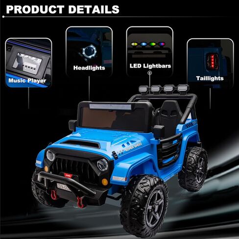 NEWQIDA 24V 2 Seater Ride on Car w/Remote Control 4wd Kids Electric Vehicles Ride on Toys Car, EVA Tires Wheels, 20" Spacious Seat, LED Lights, Music, Spring Suspension, 4x200W Motors, Hot Pink in Kuwait