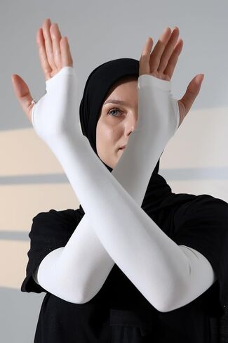 ihvan على الإنترنت ، أكمام الحجاب للنساء ، كم من الذراع الإسلامي للصلاة ، أكمام متواضعة للنساء لليئة لتغطية الذراعين in Saudi Arabia