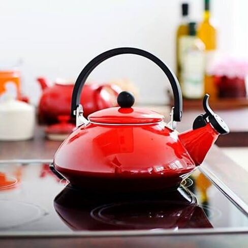 مينا Le Creuset on Steel Zen Tea Kettle ، 1.6 Qt. ، Cerise in Kuwait