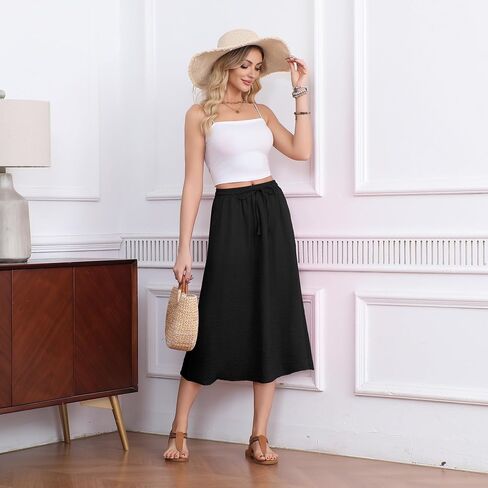 Witsmile Summer Skirts with Pockets 2025 Boho Midi Length Skirt High Waisted Beach Cover Up for Women Trendy(S-2XL) in Kuwait