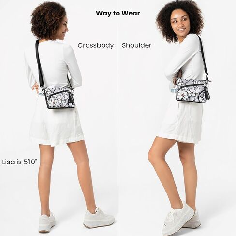 Sherpani Zoom, Small Crossbody Purse, Nylon Crossbody Bag, Lightweight Cross Body Bag, Sleek Dual Pouch, Purses for Women in Saudi Arabia