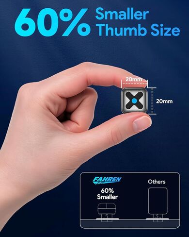 FAHREN Ultra Mini Carplay Wireless Adapter, A9 Chip 3-5s Auto Connect, Convert Wired CarPlay/Android Auto to Wireless, USB-C/USB-A/Extension Cable, Compatible with iOS10+, Android 10+ in Kuwait