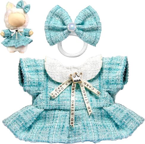 ملابس لـ Labuub Doll (بدون دمية) ، مجموعة من الكروشيه المصنوعة يدويًا من 3 قطع لإكسسوارات الدمية ، الزي المتميز - سترة القلب + قبعة + حقيبة ، ملابس لطيفة لللباس على غرار فريدة من نوعها (أرجواني) in Saudi Arabia