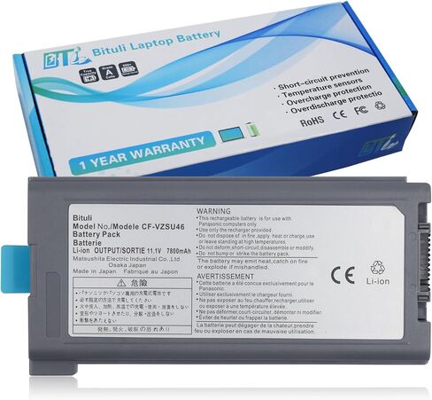 FZ-VZSU1HU Laptop Battery Replacement Pack for PANASONIC TOUGHBOOK 55 Series FZ-55 Mk1 Mk2 PN 3INR19/66-2 Higher Capacity (10.8V 68Wh/6300mAh) in Kuwait