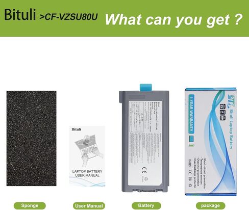 FZ-VZSU1HU Laptop Battery Replacement Pack for PANASONIC TOUGHBOOK 55 Series FZ-55 Mk1 Mk2 PN 3INR19/66-2 Higher Capacity (10.8V 68Wh/6300mAh) in Kuwait