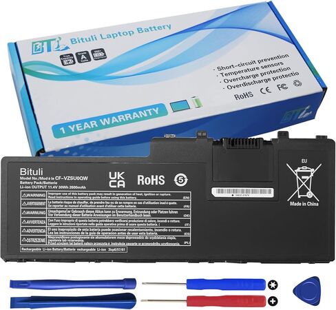 FZ-VZSU1HU LAPTOP PRATTION PACK PACK لـ PANASONIC THAGHBOOK 55 Series FZ-55 MK1 MK2 PN 3INR19/66-2 أعلى سعة أعلى (10.8V 68W/6300MAH) in Kuwait