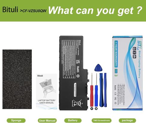 FZ-VZSU1HU LAPTOP PRATTION PACK PACK لـ PANASONIC THAGHBOOK 55 Series FZ-55 MK1 MK2 PN 3INR19/66-2 أعلى سعة أعلى (10.8V 68W/6300MAH) in Kuwait