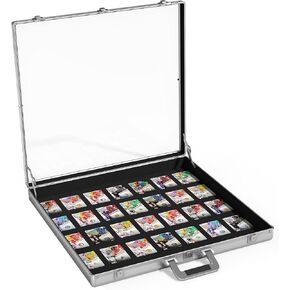 Portable Trade Show Display Case, 34'' x 22'' Card Show Display Case with Locks, Aluminum Showcase for Cards, Jewelry, Pastry Display in Kuwait