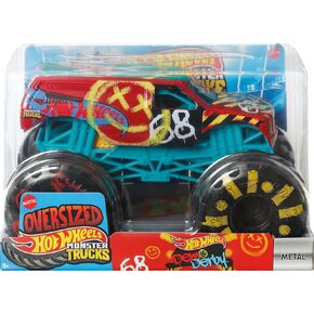 Hot Wheels Monster Trucks, Oversized Monster Truck, 1:24 Scale Die-Cast Toy Truck with Giant Wheels and Cool Designs in Saudi Arabia