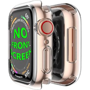 HANKN Soft Case for Apple Watch Series 9 8 7 45mm / Series 6 5 4 Se 44mm Case, Plated Shiny Soft TPU Cover Iwatch Bumper [NO Front Screen Protector] (Gold) in Kuwait