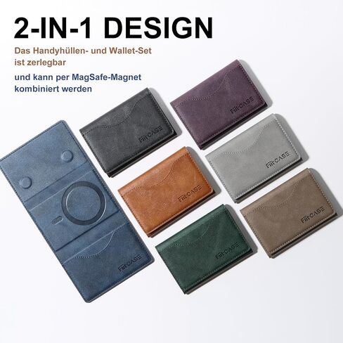 لمحفظة Magsafe Wallet Magnetic Trifold Card Magnet محفظة بسيطة للهاتف متوافقة مع iPhone 16/15/14/13/12 Pro Max Plus ولحالات Magsafe ، جلد PU المتميز (بني فاخر) in Saudi Arabia