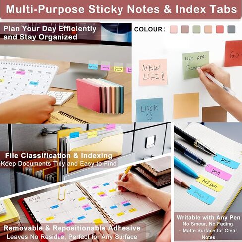 Stationery Gift Set for Women, PU Leather Spiral Notebooks, Gel Pens, Vintage Sticky Notes, Steel Bookmark, Index Tabs & Gift Box - Cute Aesthetic Office Supplies for Girls in Kuwait