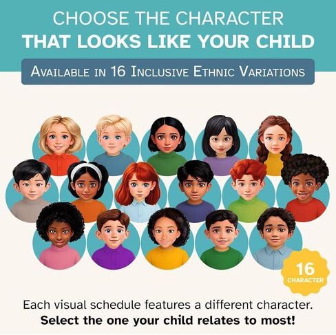 KIARES Potty Training - Visual Aids for Kids with Autism & ADHD - Visual Schedule for Kids, Daily Routine Potty Chart with Step-by-Step Instructions, 16 Ethnic Options (Caucasian Boy - Brown) in Saudi Arabia