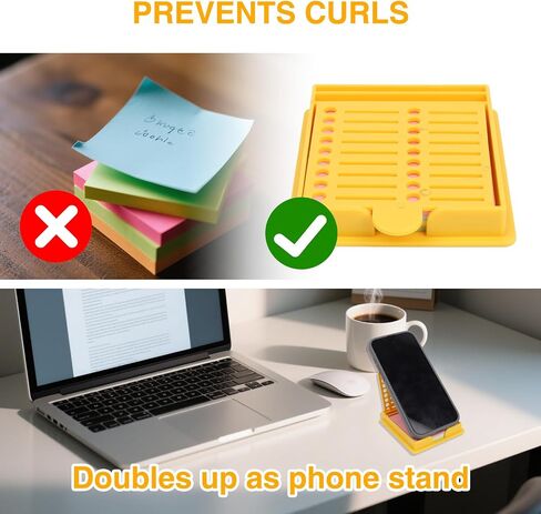 Sticky Note Stencil and Holder with Five Different Stencil, Black Reusable 3x3 Inch Post It Note Organizer for Desk in Saudi Arabia