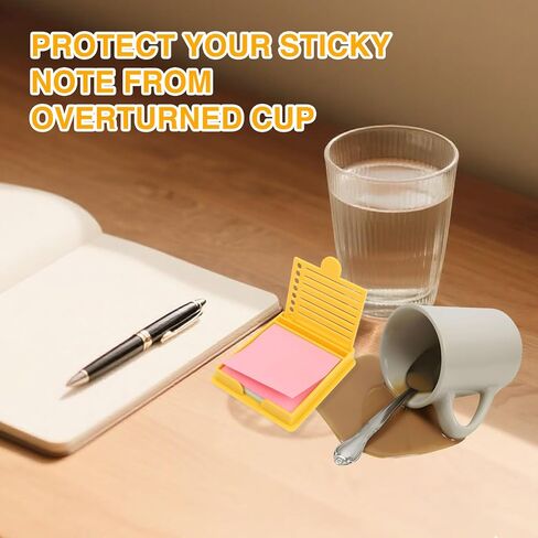 Sticky Note Stencil and Holder with Five Different Stencil, Black Reusable 3x3 Inch Post It Note Organizer for Desk in Saudi Arabia