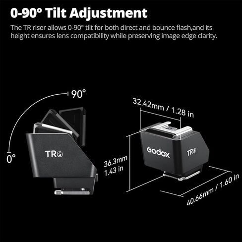 GODOX TR S TR-S TRS TTL Hot Shoe Riser for Godox Flash Sony iT30Pro-S iT30ProS iT20-S iT22-S iT30Pro-S, Speedlight Extender to Reduce Lens Shadow for Camera Flash (TRS for Sony) in Saudi Arabia
