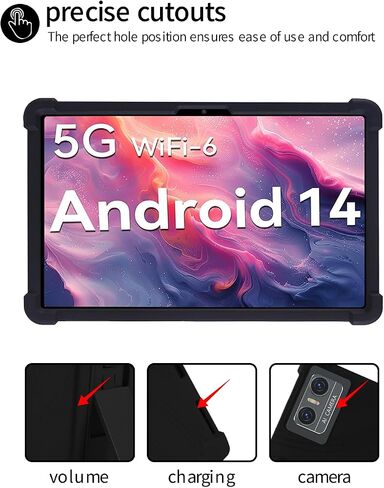 بالنسبة إلى حالة قرص Domaton D105 10.1 بوصة ، فإن Bovugac Soft Silicone قابل للتعديل معمل الصدمات ودية لـ Domaton D105 10.1 "Tablet (Rainbow) in Saudi Arabia