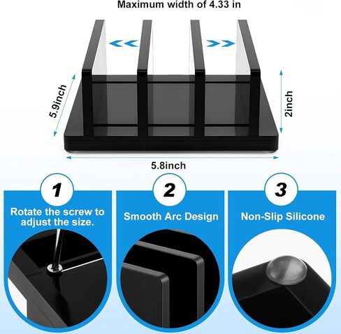 Chunful Adjustable Vertical Laptop Stand for Desk, Acrylic 3 Slot Laptop Holder Desktop, Invisible Desktop Notebook Dock for Notebook Computer, All Gaming Laptops up to 17''(3 Slot) in Saudi Arabia