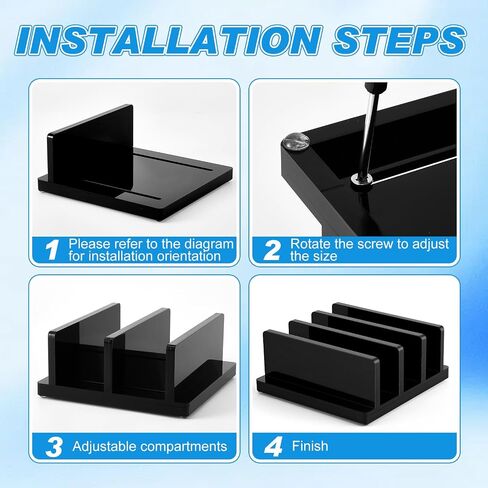 Chunful Adjustable Vertical Laptop Stand for Desk, Acrylic 3 Slot Laptop Holder Desktop, Invisible Desktop Notebook Dock for Notebook Computer, All Gaming Laptops up to 17''(3 Slot) in Saudi Arabia