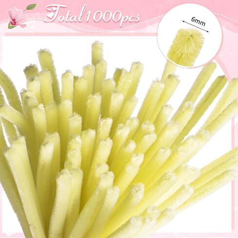 Peryiter 12 Inch Pipe Cleaners Flowers Set 1000 Pcs Pipe Cleaners Chenille Stems Craft Supplies Bulk for Tulip Bouquet Making, Art DIY Craft Projects Creative Gift Party Decorations in Saudi Arabia