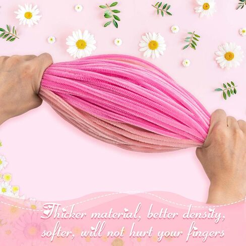 Peryiter 12 Inch Pipe Cleaners Flowers Set 1000 Pcs Pipe Cleaners Chenille Stems Craft Supplies Bulk for Tulip Bouquet Making, Art DIY Craft Projects Creative Gift Party Decorations in Saudi Arabia