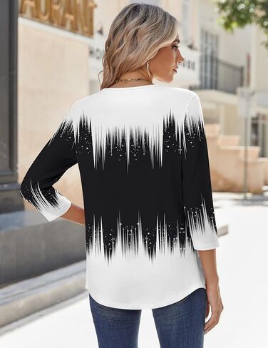 Zeagoo 3/4 Sleeve Tops for Women Crew Neck Blouses Pleated Casual Shirts Fall Work Clothes 2025 in Saudi Arabia