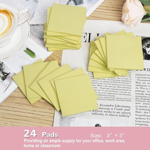 (24 حزمة) الملاحظات اللاصقة 3x3 بوصة ، وسادات الملاحظات الذاتية 12 ألوان زاهية ملاحظة لزجة ، لاصق قوي ، قابل لإعادة التدوير ، سهل النشر للمنزل ، المكتب ، دفتر ملاحظات in Kuwait
