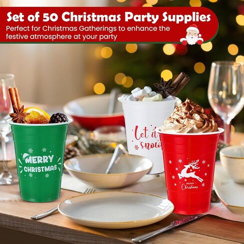 Domensi 50 Pcs Hawaiian Luau Party Decorations Cups 16 oz Disposable Party Cups for Tropical Luau Pool Beach Birthday Supplies in Saudi Arabia