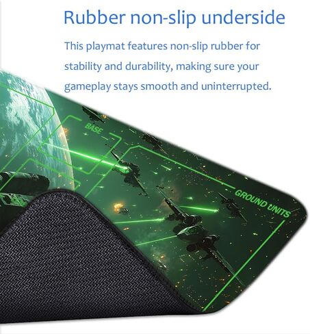 Starry Spaceship Mouse Pad: SWD Playmat Featuring a Non-Slip Base and Stitched Edges, Playmat Suitable for TCG (Zones,xq5) in Saudi Arabia