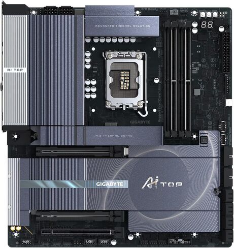 اللوحة الأم GIGABYTE Z890 AERO G Intel Core Ultra (السلسلة 2) LGA 1851، ATX، DDR5، 5xM.2، PCIe 5.0، Thunderbolt 4، WIFI7، Dual 2.5Gbe LAN، EZ-Latch in Kuwait