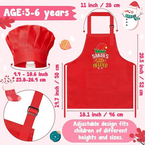 R Horse Kid Apron و Chef Hat Set - 2pcs أسود Tiny Chef القابل للتعديل للأطفال المطبخ المطبخ الصغار مع جيوب للأطفال in Saudi Arabia