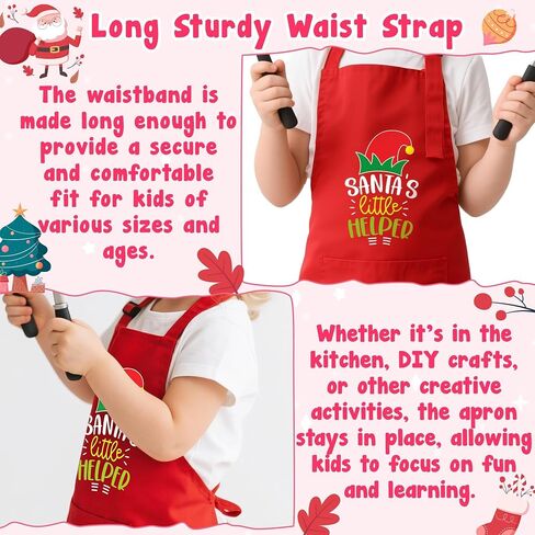 R Horse Kid Apron و Chef Hat Set - 2pcs أسود Tiny Chef القابل للتعديل للأطفال المطبخ المطبخ الصغار مع جيوب للأطفال in Saudi Arabia