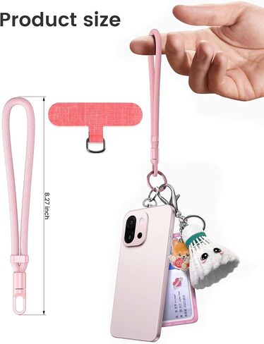 Phone Lanyard (2 Sets), Anti Theft Phone Strap, Hand Wrist Lanyard with Tether Tabs for Smartphones, Adjustable Cell Phone Lanyard Strap with 360° Rotating Hook in Saudi Arabia