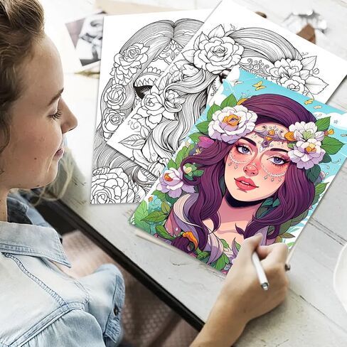 Mandala Adult Coloring Book for Women,Coloring Book for Adults Relaxation,Spiral Bound Single-Sided Print Mindfulness Relaxing Gifts for Women to Stress Relief & Relieve Anxiety in Saudi Arabia