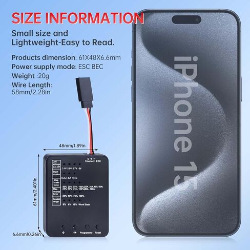 Surpass Hobby ESC Programming Card RC Car Electronic Speed Controller LED Programmer Only Compatible with Surpass Hobby Rocket Brushless ESC 50A 60A 90A 110A (V2 Version) in Kuwait