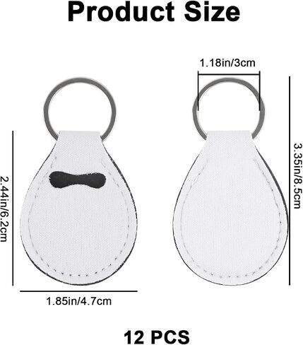 12 Pcs Quarter Holder Keychain Mini Lip Balm Keychains Holder Keyring Teardrop Coin Storage Key Chain Neoprene Storage Pouch for Women 12 Colors in Saudi Arabia