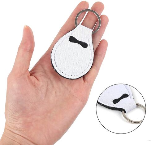 12 Pcs Quarter Holder Keychain Mini Lip Balm Keychains Holder Keyring Teardrop Coin Storage Key Chain Neoprene Storage Pouch for Women 12 Colors in Saudi Arabia