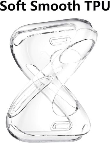 HANKN Soft Case for Apple Watch Series 9 8 7 45mm / Series 6 5 4 Se 44mm Case, Plated Shiny Soft TPU Cover Iwatch Bumper [NO Front Screen Protector] (Gold) in Kuwait