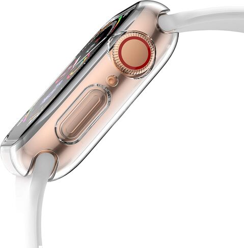 HANKN Soft Case for Apple Watch Series 9 8 7 45mm / Series 6 5 4 Se 44mm Case, Plated Shiny Soft TPU Cover Iwatch Bumper [NO Front Screen Protector] (Gold) in Kuwait